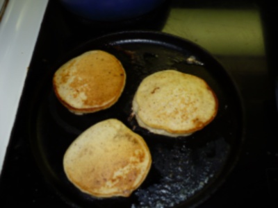 Pancakes on the griddle