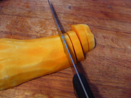 Cut the butternut into strips
