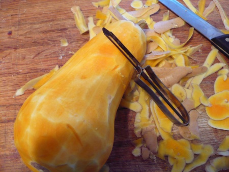 Peel the butternut squash